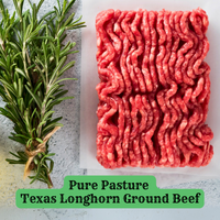 Pure Pasture™  Longhorn Grass Fed Ground Beef (1lb)