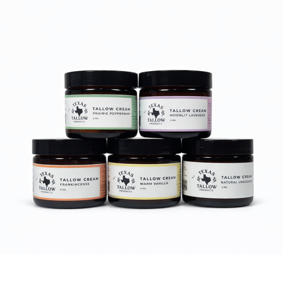 Tallow Skin Cream Sampler Pack | Try Every Scent | Parker County 