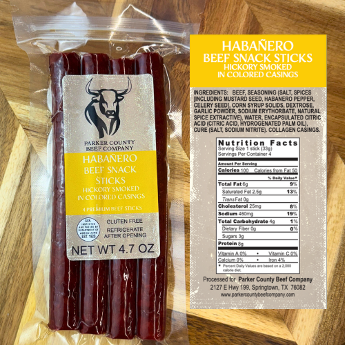 Habanero Beef Snack Sticks